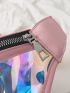 Holographic Zipper Waist Bag