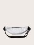 Letter Graphic Quilted Fanny Pack