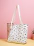 Geo Print Shoulder Bucket Bag