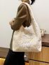 Cartoon Graphic Fluffy Shoulder Tote Bag