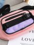 Colorblock Release Buckle Decor Waist Bag