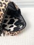 Mini Leopard Letter Patch Crossbody Bag