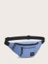 Letter Patch Knot Decor Waist Bag