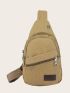 Letter Patch Large Capacity Sling Bag