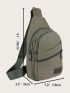 Letter Patch Large Capacity Sling Bag