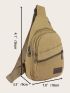 Letter Patch Large Capacity Sling Bag