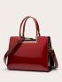 Artificial Patent Leather Tote Bag