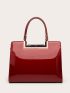 Artificial Patent Leather Tote Bag