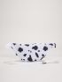 Cow Print Fanny Pack With Bag Charm