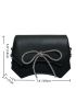 Mini Rhinestone Bow Decor Flap Crossbody Bag