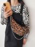 Leopard Print Chain Fanny Pack