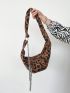 Leopard Print Chain Fanny Pack