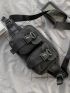 Release Buckle Decor Waist Bag