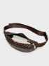 Geo Graphic Zipper Waist Bag