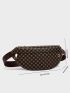 Geo Graphic Zipper Waist Bag