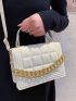 Mini Quilted Pattern Chain Square Bag