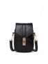 Twist Lock Flap Crossbody Bag