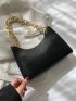 Quilted Chain Baguette Bag