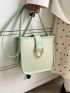 Minimalist Metal Decor Bucket Bag