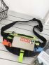 Colorblock Release Buckle Detail Waist Bag