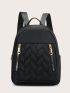 Zip Front Textured Backpack