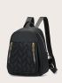 Zip Front Textured Backpack