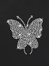 Rhinestone Butterfly Decor Waterproof Baguette Bag