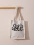 Letter Graphic Shopper Bag