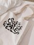 Letter Graphic Shopper Bag