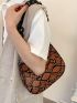 Snakeskin Chain Saddle Bag