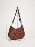 Snakeskin Chain Saddle Bag