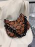 Snakeskin Chain Saddle Bag