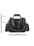 Mini Letter Graphic Chain Handle Bucket Bag