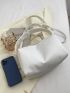 Litchi Embossed Baguette Bag