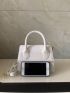 Mini Pebble Embossed Flap Square Bag