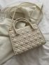 Quilted Double Handle Square Bag