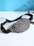 Houndstooth Graphic Waist Bag