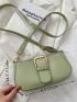 Buckle Decor Crossbody Bag