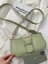 Buckle Decor Crossbody Bag