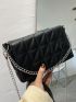 Mini Quilted Chain Flap Square Bag