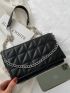 Mini Quilted Chain Flap Square Bag