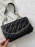 Mini Quilted Chain Flap Square Bag