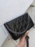 Mini Quilted Chain Flap Square Bag