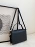 Metal Decor Flap Square Bag