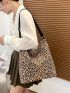 Leopard Large Capacity Bucket Bag