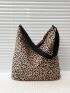 Leopard Large Capacity Bucket Bag