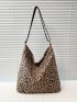 Leopard Large Capacity Bucket Bag