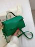 Minimalist Top Handle Flap Square Bag