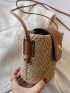 Mini Twist Lock Straw Bucket Bag