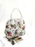 Floral Print Satchel Bag